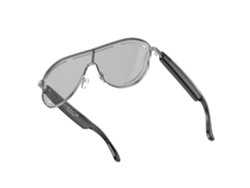 Gafas de sol inteligentes con montura grande de acero inoxidable A17, traducción IA, Bluetooth y compatibles con audio.