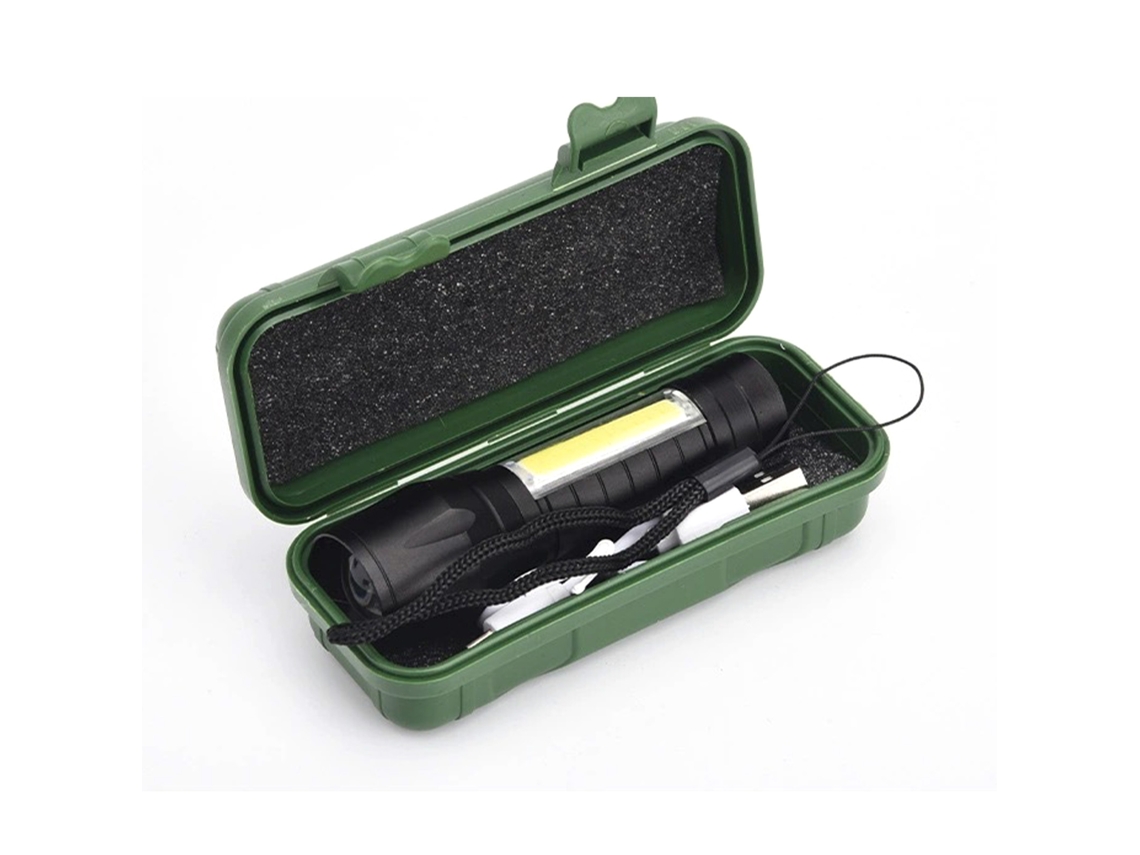 2026-linterna Cob Aluminio Telescópica Zoom Ultra Brillante Impermeable Portátil Mini Para Exterior