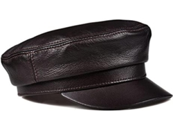 Casquette De Baseball En Cuir Véritable – Chapeau Béret Élégant Homme Et Femme (noir, Grand)