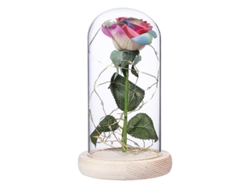 1 pieza de flor cubierta de vidrio inmortal ALLINLESS