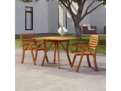Mesa De Jardín Madera Maciza De Acacia 85x85x75 Cm