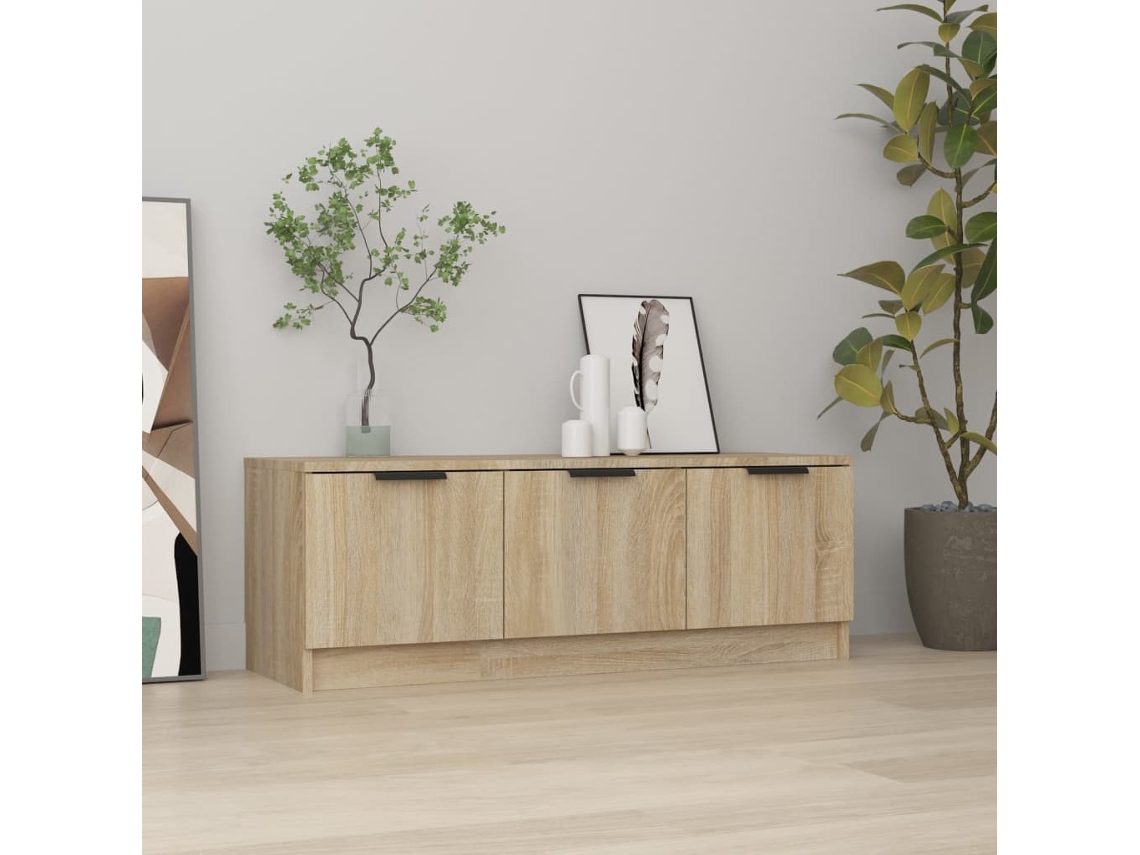 Mueble P/ Armario Tv 102X35X36,5 Cm Madera Procesada Roble Sonoma