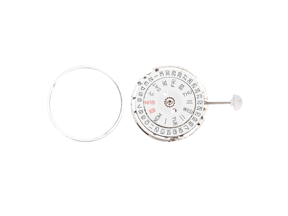 Movimiento De Reloj De Tres Agujas Con Doble Calendario Para Movimiento De Oro 8205