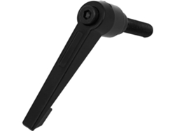 Manija De Palanca Ajustable Con Rosca Externa M10x80mmx40mm, De Máquina Negra