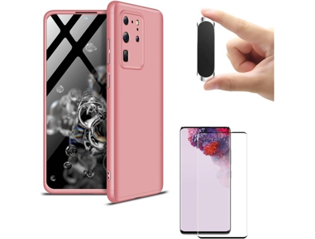 Carcasa, Protector y Soporte Samsung S20 Ultra Slim armor 360º Rosa