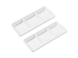 Bandeja De Especias Bandeja De Condimentos De Porcelana Rectangular Divisor De Aperitivos