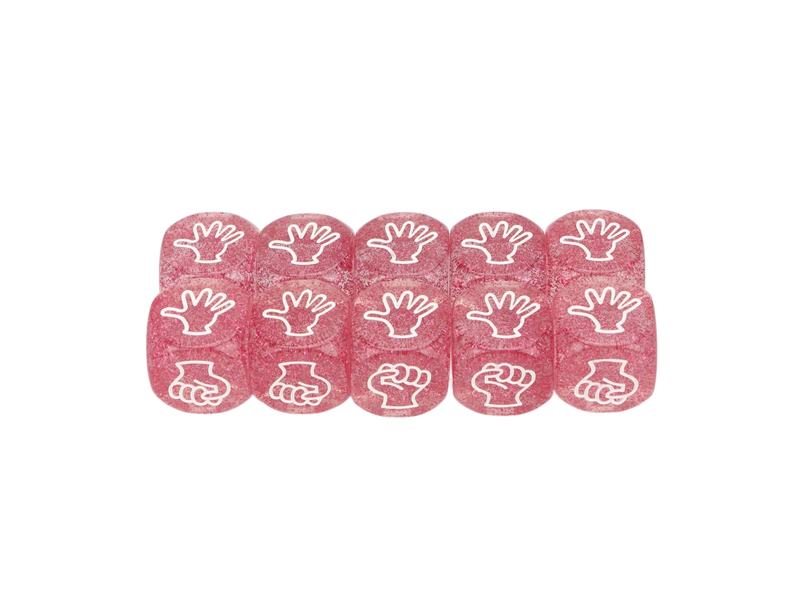 10pcs Conjunto De Dados De 6 Lados Transparente À Prova D'água Para Jogos De Tabuleiro Vermelho
