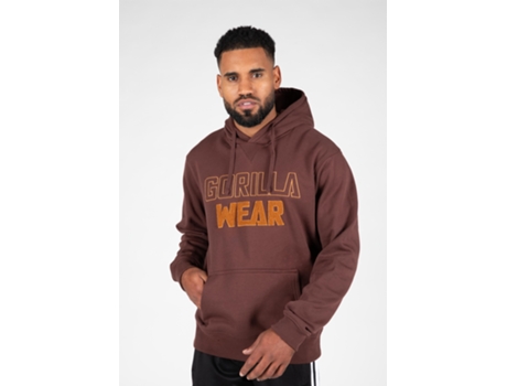 Sudadera con Capucha Unisex GORILLA WEAR Nan Marrón (2XL)