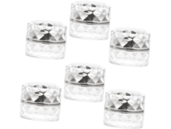 De 6 Potes De Viagem Para Cremes, Recipientes Cosméticos E Tampas Para Amostras.