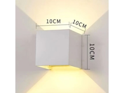 Candelero Led Cuadrado De Superposición, Branco, 12w, Branco Quente — Dimensiones: 10 X 10 Cm