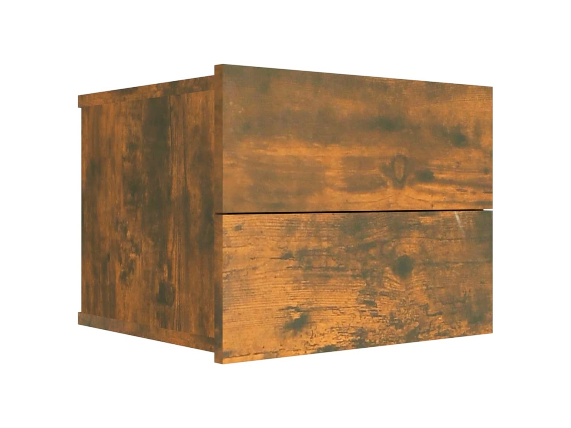 Mesita de Noche 40X30X30 Cm Derivados de Madera Roble Ahumado