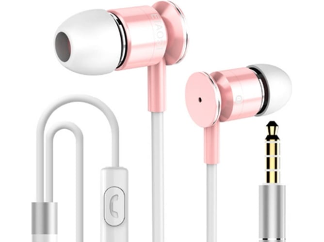 Auriculares con Cable WJS CT0920 (In Ear - Micrófono - Rosa)