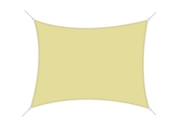 Vela de sombra rectangular de 6x4 m, poliéster, protección UV, para jardín y patio, color arena.