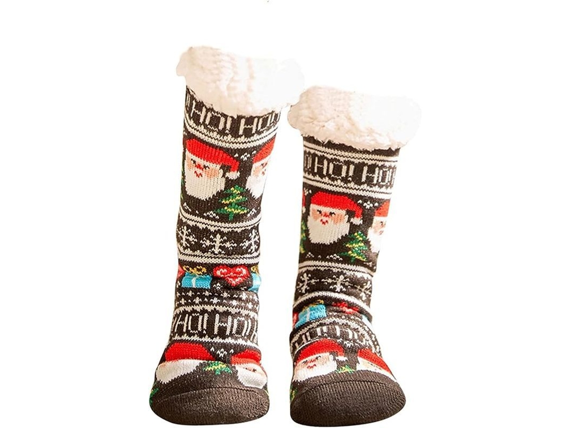 2026-calcetines De Navidad Para Mujer Calientes Invierno Gruesos Peludos Con Patrones Bonitos Regalo Navideño