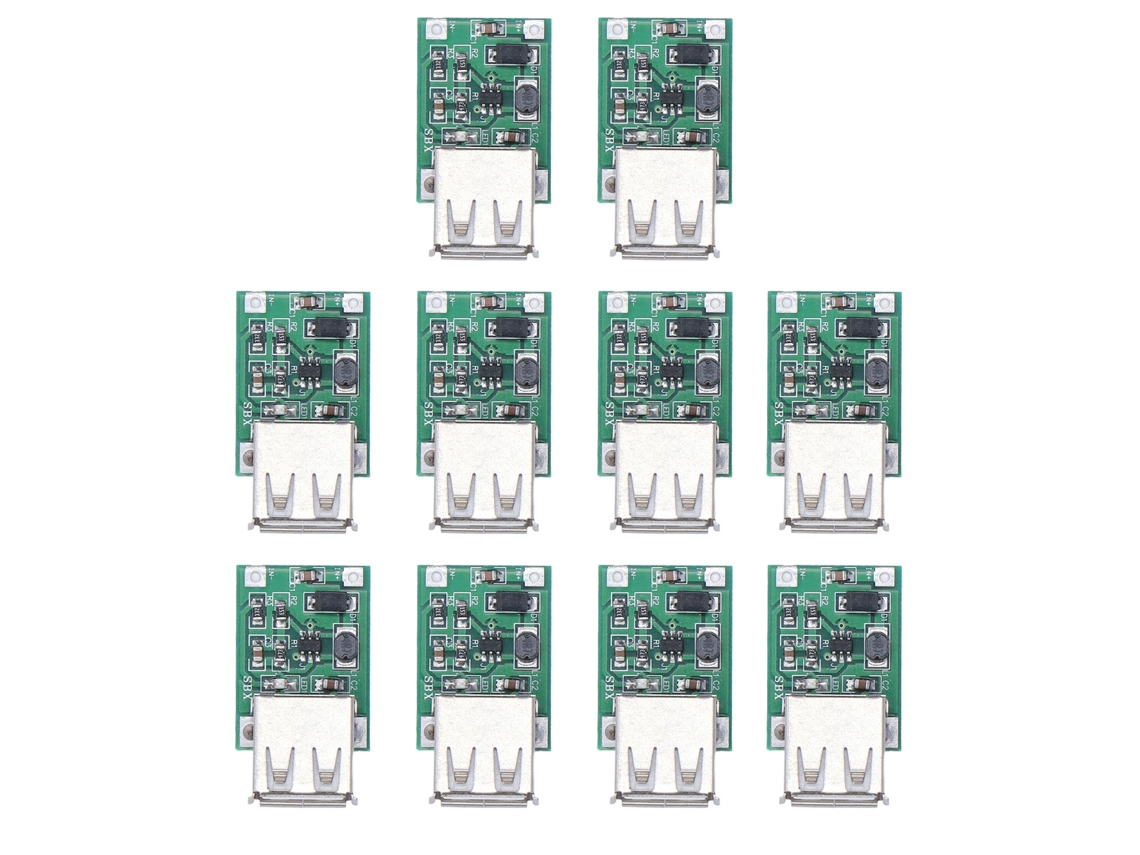 10 Módulos Elevadores De Cc A Cc, Convertidores De Voltaje Usb, Placa De Fuente De Alimentación Elevadora De Alta Eficiencia.
