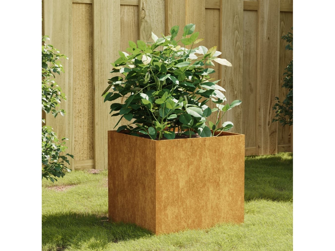 Jarrón/jardinera 40x41x40 cm acero corten Dkd Home Decor