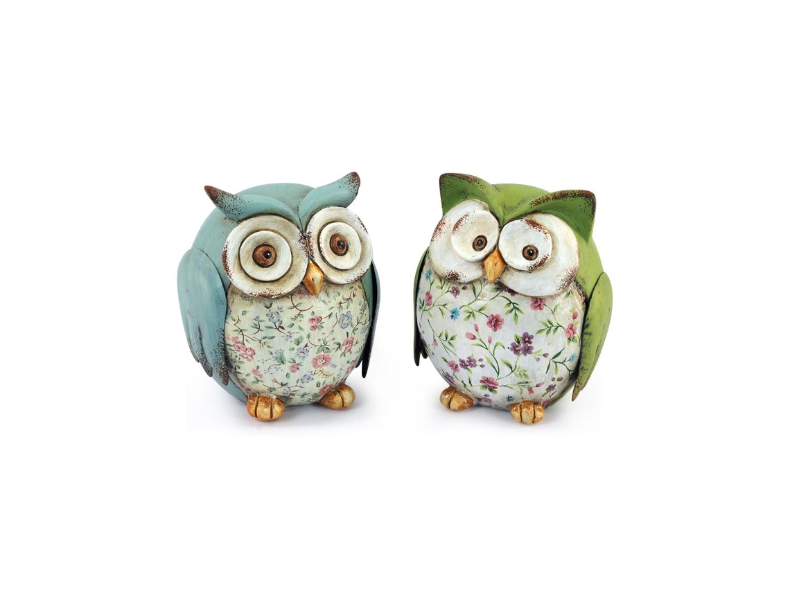 Pareja De Búhos Incluye 2 Unidades Figuras Búhos Colección Romántico Signes Grimalt Decor And Go