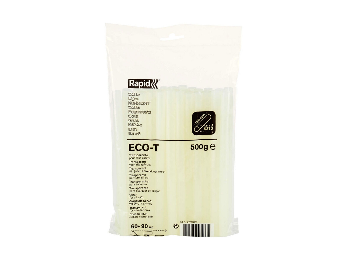 Barras de cola termofusible Rapid ECO-T Ø 12 x 190 mm 500 g Translúcido