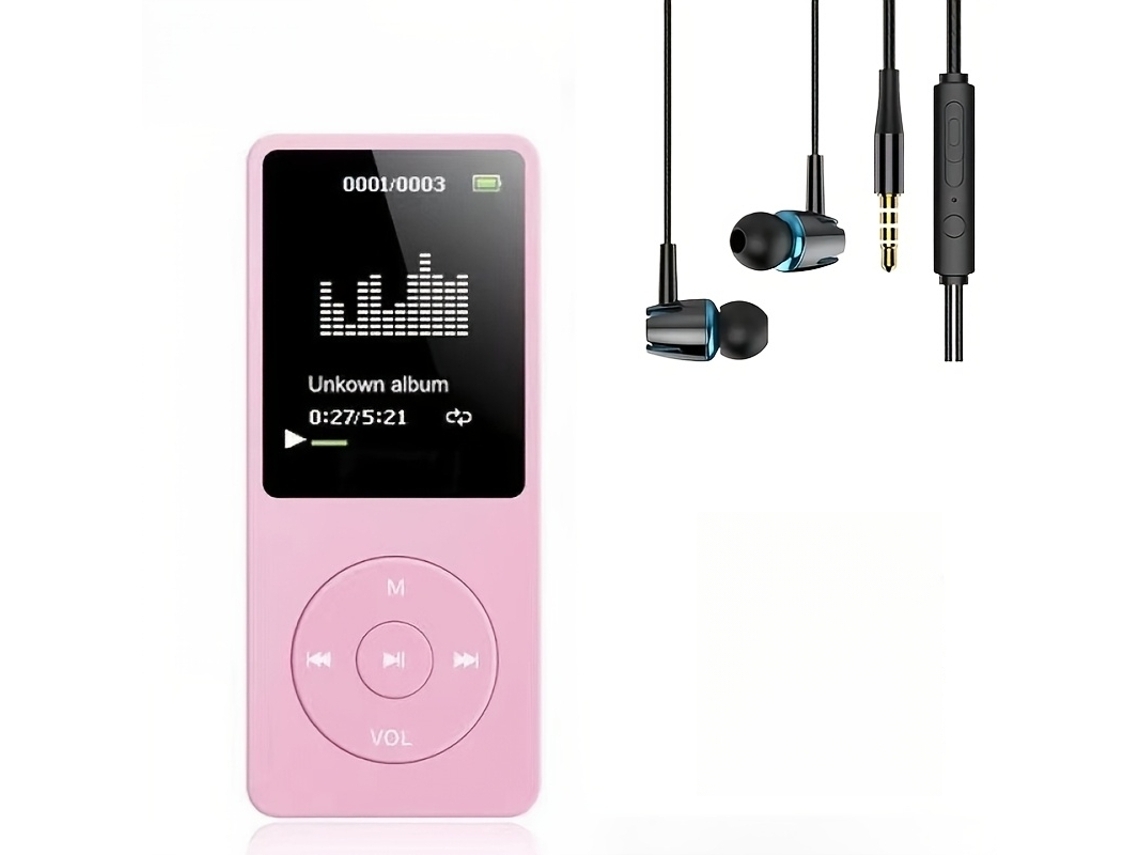 Leitor Mp3 Leitor De Mp3/mp4, Leitor De Mídia Portátil Recarregável Usb Com Fones De Ouvido Estéreo De 64 Gb