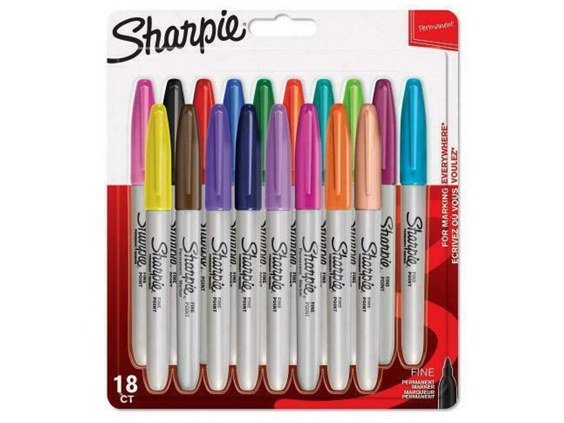 18 piezas de marcadores Sharpie de punta fina multicolor