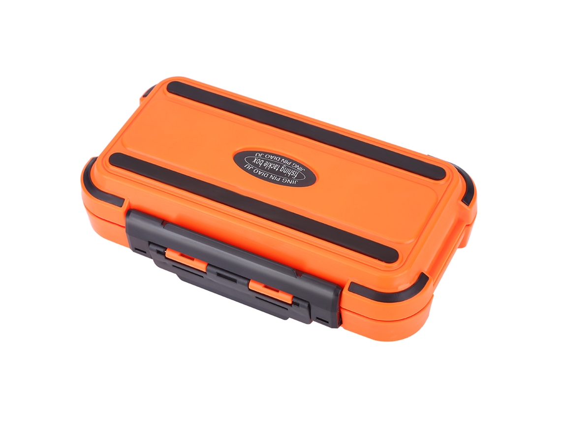 Caja De Aparejos De Pesca Con 24 Compartimentos, Material Abs Resistente A La Presión, Impermeable, Color Naranja.
