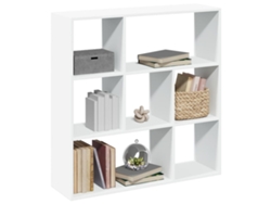 Estantería | Librería | Armario De Libros Divisora Madera Ingeniería Blanca 102x29x103,5 Cm
