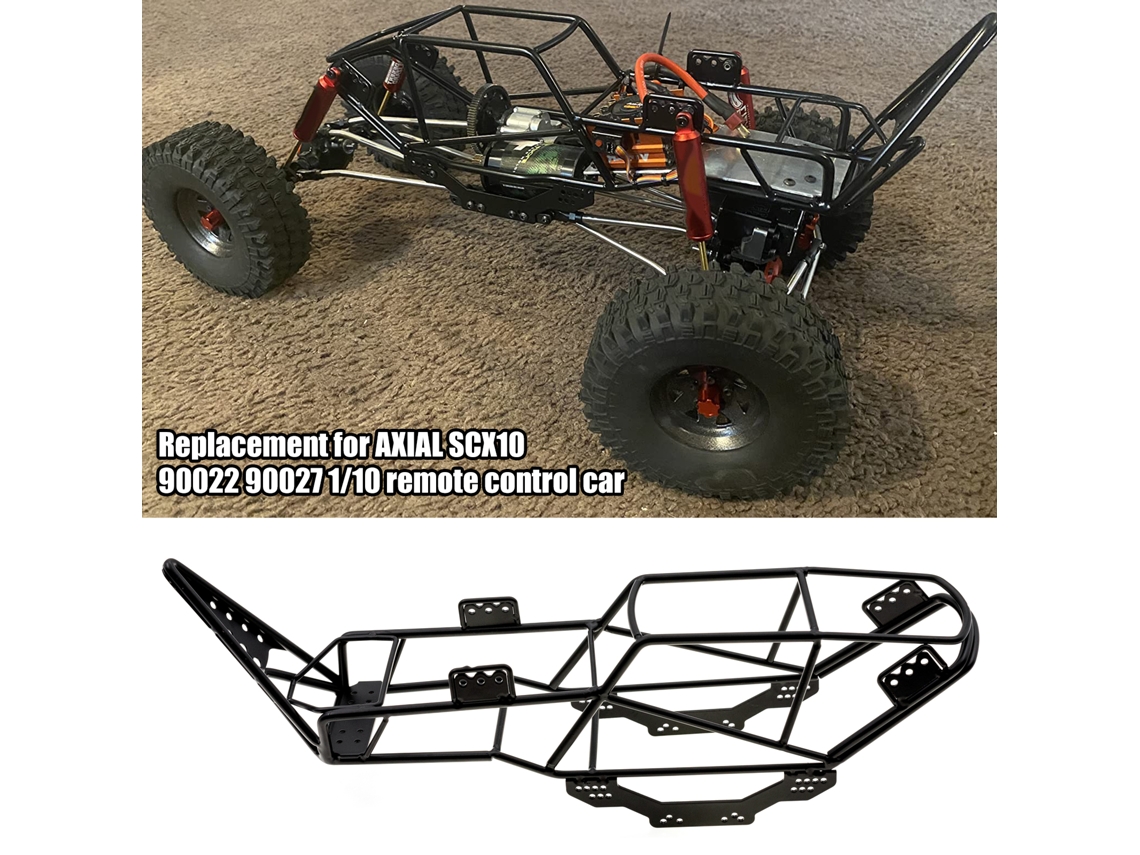 Chasis De Jaula Antivuelco Metálica Con Estructura Tubular Completa Para Coche Teledirigido Axial Scx10 90022 90027 1/10