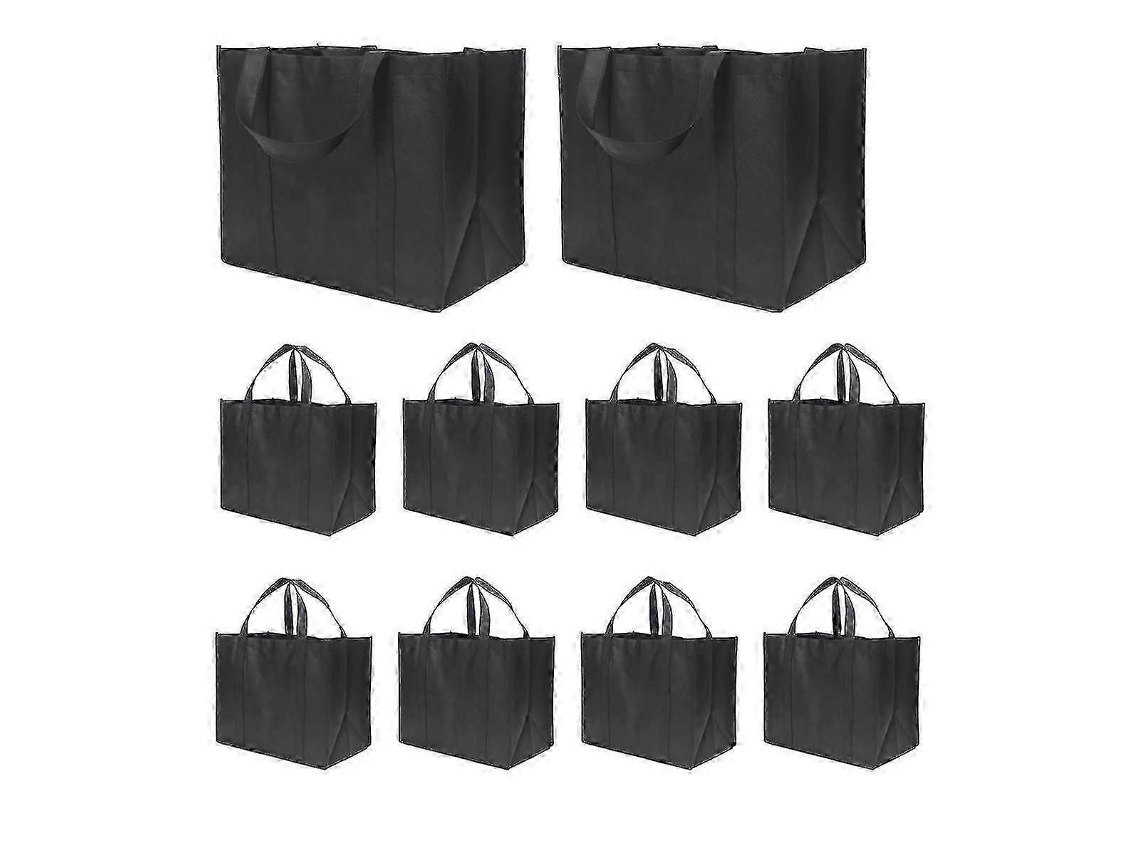 Bolsas reutilizables de 35 litros con asas largas, paquete de 10, plegables y reutilizables. GOKOCO