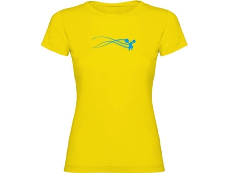 Camiseta para Mujer KRUSKIS Train Estella Amarillo para Fitness (M)