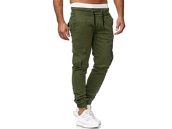 2026-pantalones Cargo Slim Fit Para Hombre Con Cordón Y Bolsillos Casual Deportivos Trabajo Pxn 3xl Verde Ejército