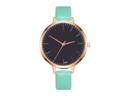 Reloj De Cuarzo De Piel Para Mujer Zhoulifa Fashion Con Estilo Sencillo (verde Menta)