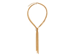 Collar Con Colgante De Flecos De Cobre Para Mujer Con Cadena Trenzada - Elegante Y A La Moda