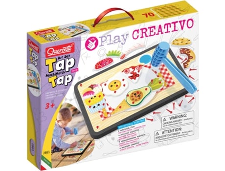 Juego Educativo QUERCETTI Play CREATIVO TAP TAP Comida (Edad Mínima: 3 Años - 36 x 27,5 x 6 cm)