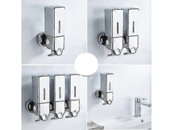 Hotel Baño Dispensador Jabón Manual Carrito De Pared Dispensador Jabón Cuadrado 1 Botella 500ml Blanco Rosewell