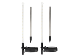 2026-2 Piezas Lámpara Solar Led Para Jardín Impermeable Ip44 Luz Cálida Decoración Paisajista Exterior