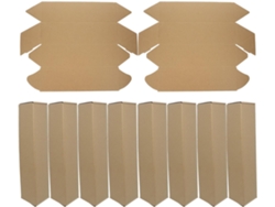 Juego De 10 Tubos Triangulares Rígidos De Papel Kraft De 35 X 8 X 8 Cm Para Cajas De Pósteres Y Documentos.