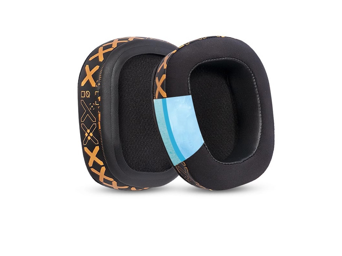 Almohadillas de repuesto para auriculares Logitech G633 G933 - Piel de proteína negra