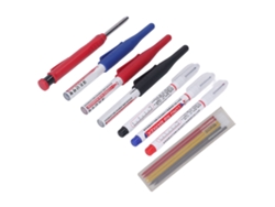 Kit De Lápices Y Marcadores Para Carpintero Con 6 Marcadores De Agujeros Profundos, Lápices De Carpintería Y Recambios.