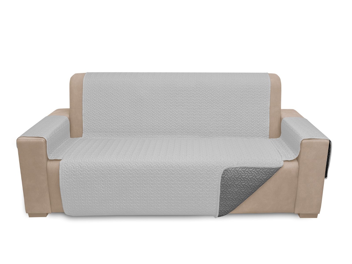 Funda para Sofá BELUM Reversible Microsatén Acero-Plata (55 cm)