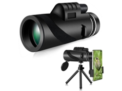 Prismáticos ENKERS Monoculares 40X60 HD Bak4 Prism Monocular Monocular impermeable con clip de soporte para teléfono y trípode para obsserv-Black