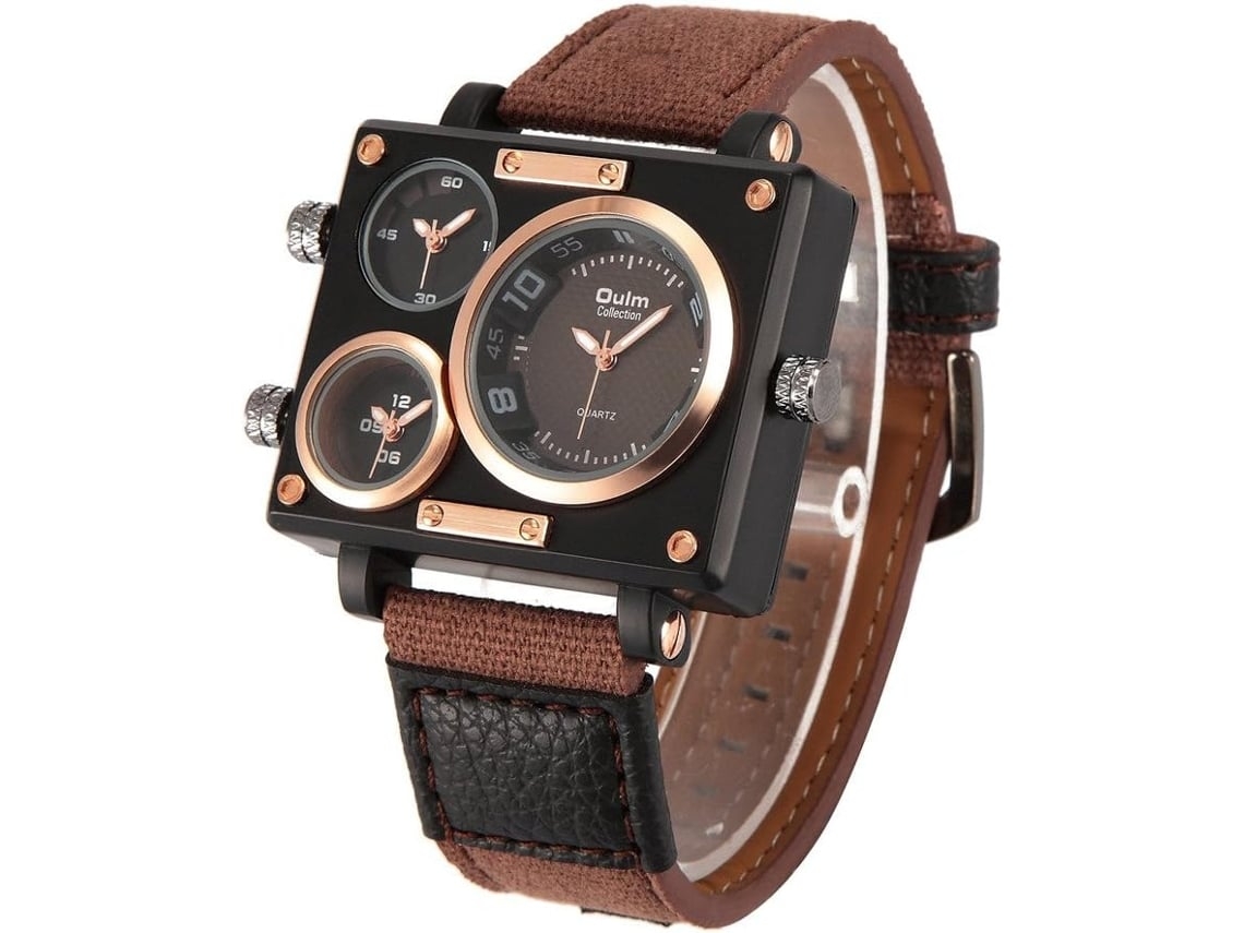 Reloj Masculino Analógico Café 3 Submostradoresyuysan