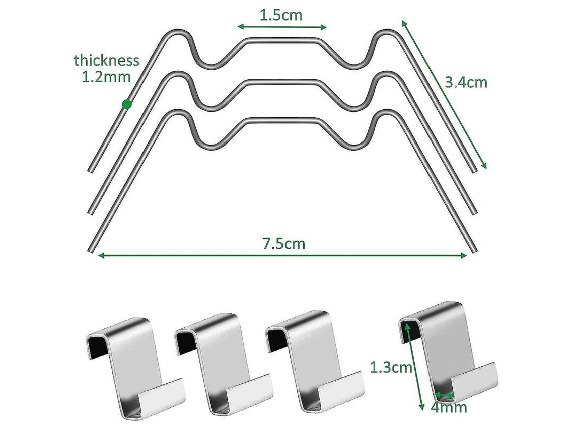 100 Clips De Acero Inoxidable Para Panel De Invernadero, Clips W Y Z Para Fixar El Vidrio