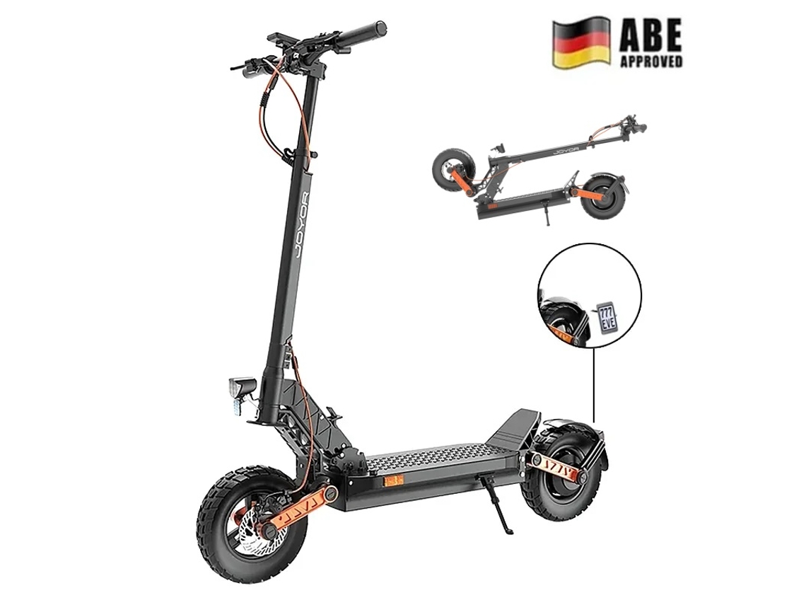Patinete Eléctrico Joyor S5 Pro Neumáticos De 10 Pulgadas Batería 48v 26ah Motor 500w Velocidad Máxima 25km/h Autonomía 70-100km Con Certificación Abe