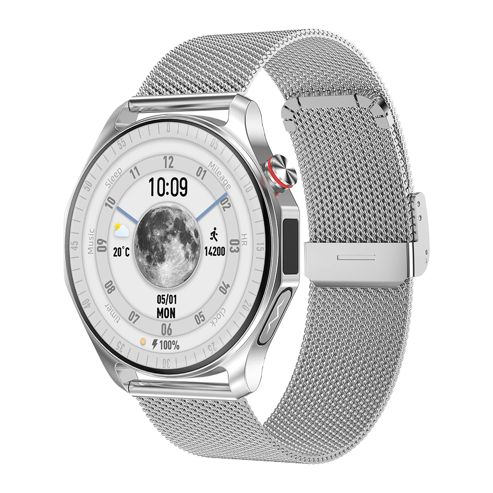 (yingang) Reloj inteligente de salud con pantalla de 1,43 pulgadas y función de electrocardiograma