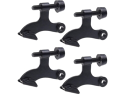 4 Tornillos Negros Para Pasadores De Bisagra Para Puertas Con Cubierta Protectora - Fácil Instalación - Protege La Pared Y La Puerta