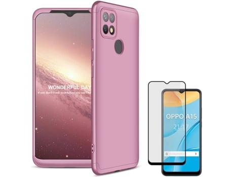 Funda y Protector Oppo A15 PHONESHIELD Flexguard Full Rosa