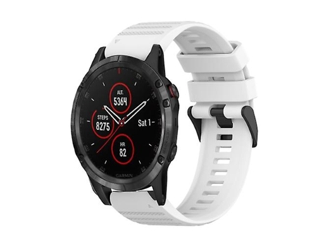 Correa De Reloj Inteligente Para Garmin Fenix 5 Plus 22 Mm Correa De Reloj De Silicona Blanca VENISYMLIS