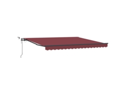 Maison Exclusive - Toldo Retráctil Automático Con Luces Led Burdeos 400x300 Cm