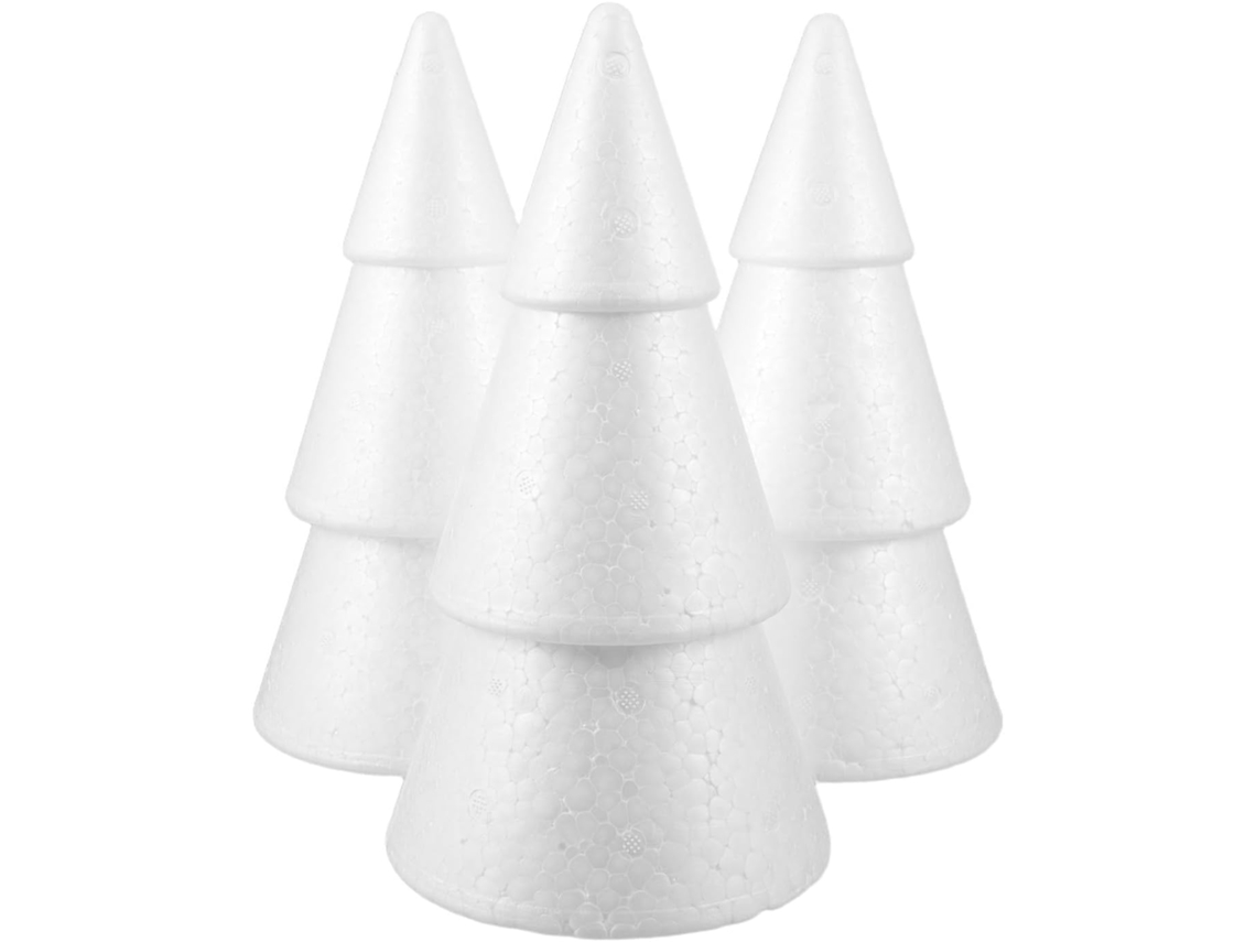 Paquete 3 Espuma Blanca De Árboles Navidad