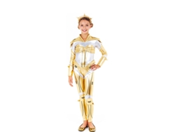 Disfraz de Niña PARTILANDIA robot estrella dorada (Tam.: 5-6 anos)